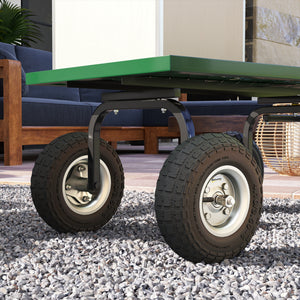 Set of 4 10-inch pneumatic wheels for wheelbarrows