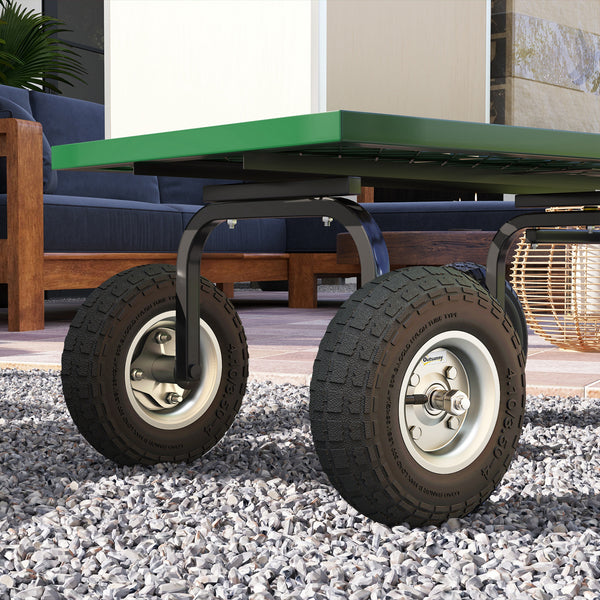 Set of 4 10-inch pneumatic wheels for wheelbarrows