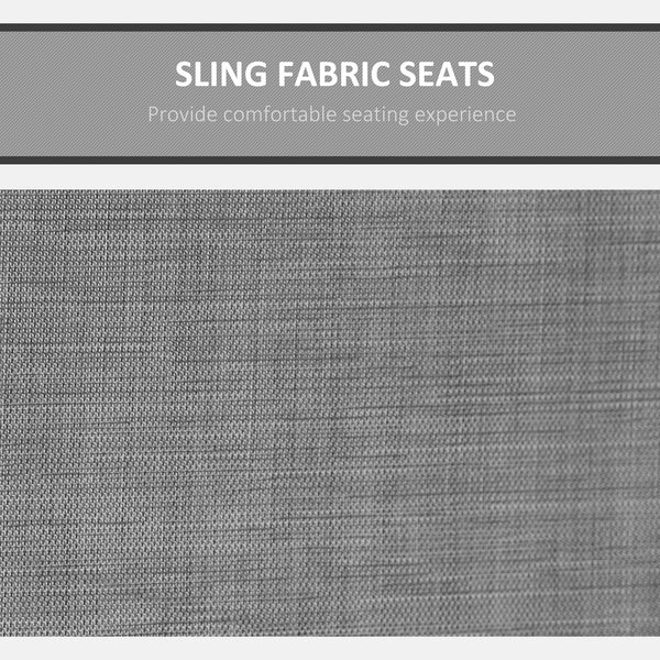 3-seater swing with high backrest and adjustable canopy, dark grey