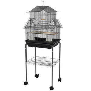 48" Bird Cage with Perch, Swing, Food Container, Sliding Tray and Handle