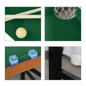 54.3" L Portable Mini Pool Table with Cues, Ball, Chalk and Rack for Kids