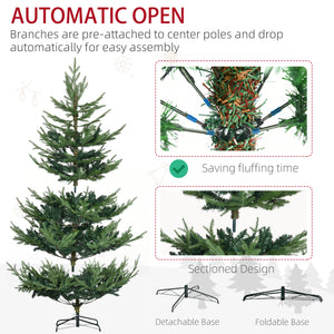 6ft Artificial Christmas Tree with Green Metal Base