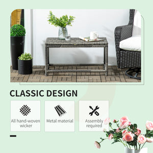 Wicker garden side table