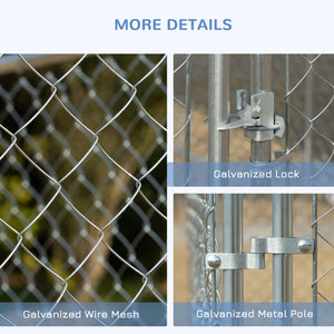 Dog park with galvanized steel frame