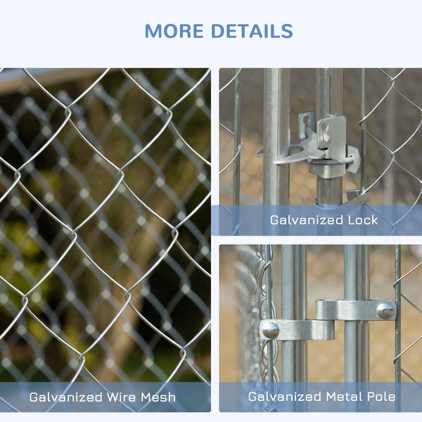 Dog park with galvanized steel frame