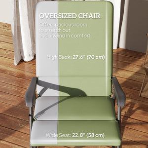 Set of 2 folding rocking chairs, green