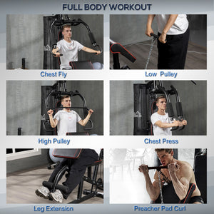 Multi-function equipment with 100 lb weight stack