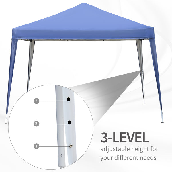 10 x 10 folding tent with carry bag, blue