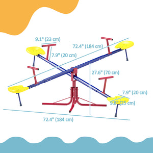 Children's metal seesaw, 4 places