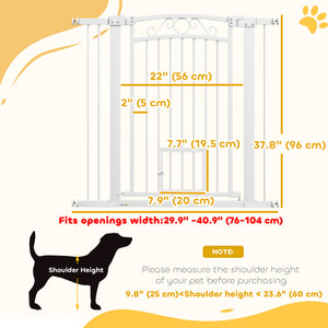 Dog gate with small door