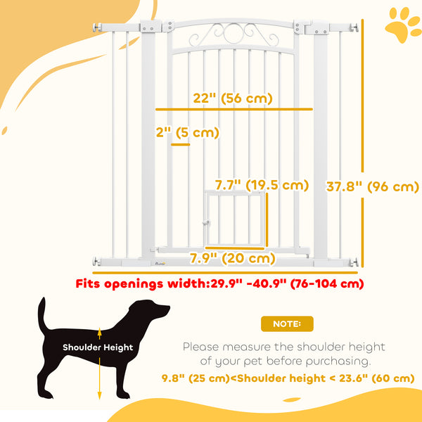 Dog gate with small door