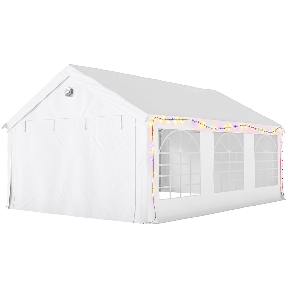 13 x 20 ft white party tent with windows