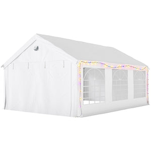 13 x 20 ft white party tent with windows