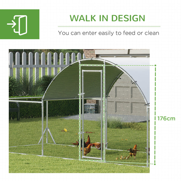 Metal Chicken Coop with Waterproof and UV-Resistant Cover