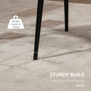 Set of 2 upholstered dining chairs, gray