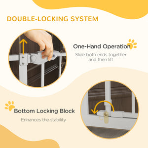 White easy-open safety gate