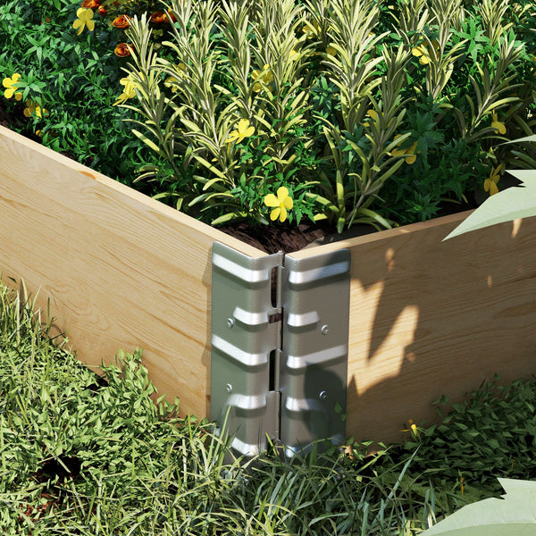 Folding raised planter