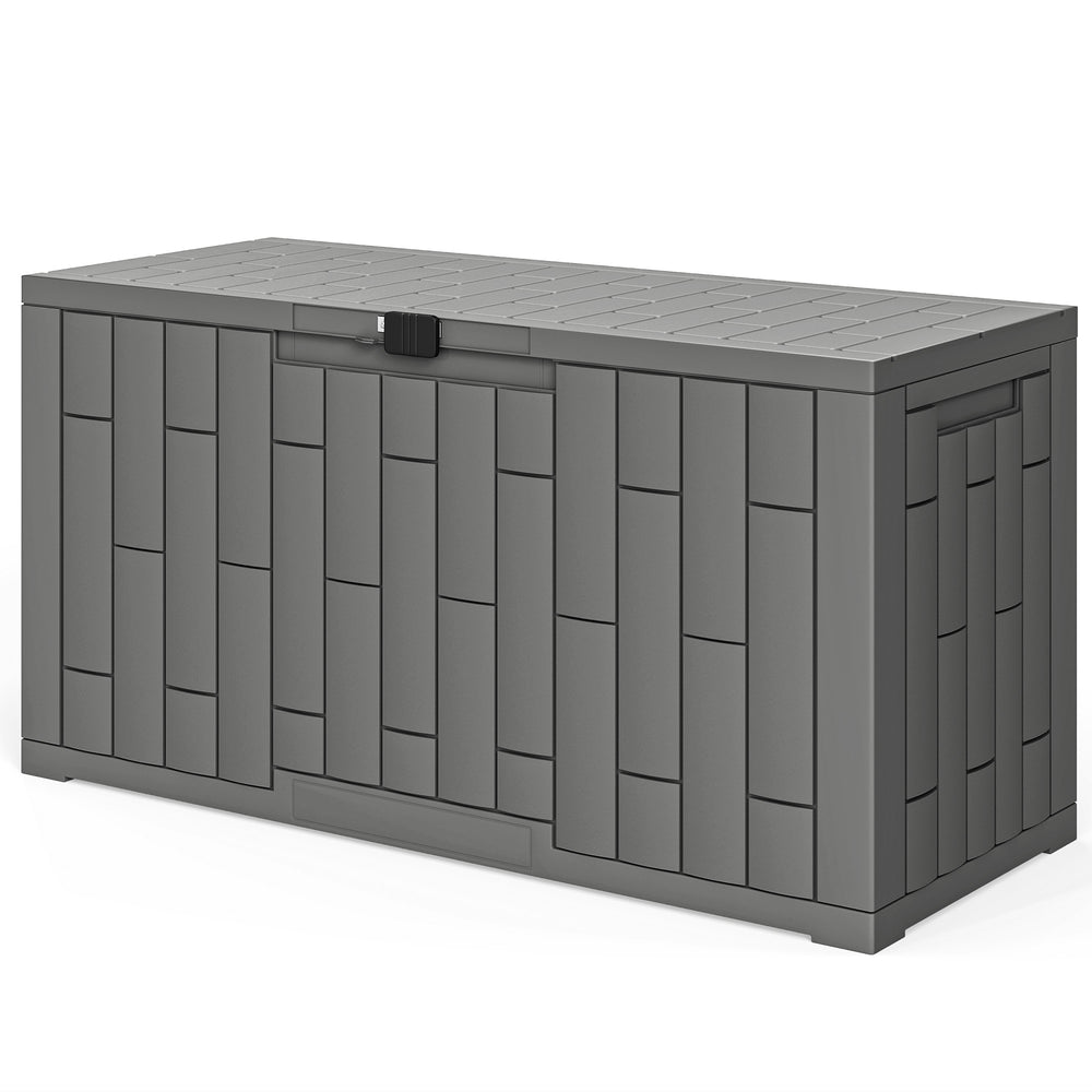 227 Litre (60 Gallon) Lockable, Splashproof, UV Resistant Outdoor Resin Storage Box.