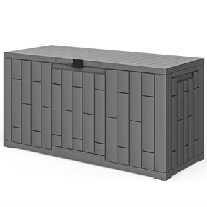 227 Litre (60 Gallon) Lockable, Splashproof, UV Resistant Outdoor Resin Storage Box.