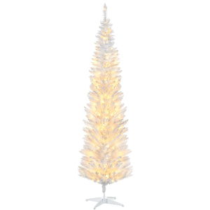 7ft Pre-Lit White Artificial Christmas Tree