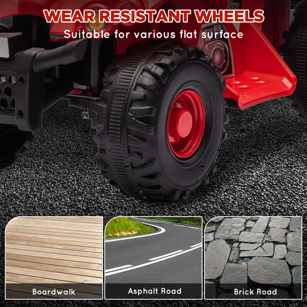 6V Off-Road Quad with Music, Red