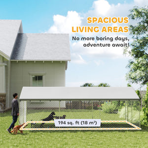 Galvanized steel kennel with roof and safety latches