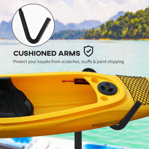 Freestanding kayak storage rack