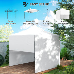 10 x 10 folding tent with awning and side walls