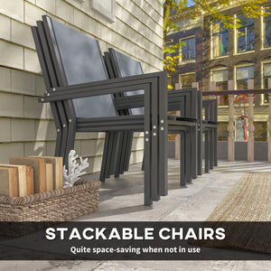 7-piece outdoor dining set with rectangular table