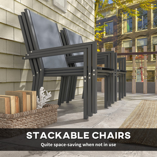 7-piece outdoor dining set with rectangular table