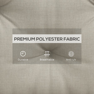 2 Seater Garden Bench Cushion, Thick, Non-Slip, Soft, with Backrest, Light Grey