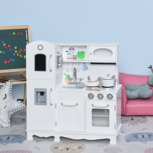 Large children's kitchen set with telephone and water dispenser