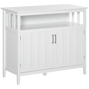 Sideboard/storage cabinet with 2 doors and adjustable shelves for kitchen and dining room, white