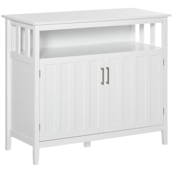 Sideboard/storage cabinet with 2 doors and adjustable shelves for kitchen and dining room, white