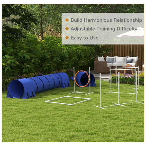 7 Piece Dog Agility Course, Blue