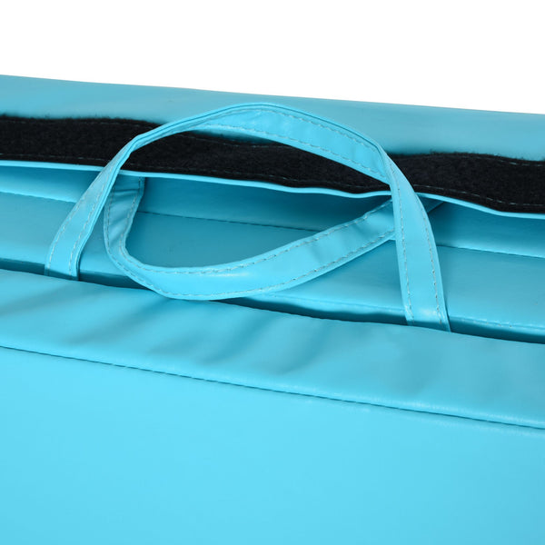 1.22m x 2.42m x 5.1cm Folding Gym Mat with Carry Handles, Light Blue
