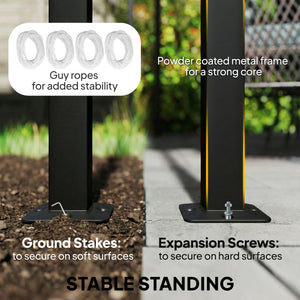 10 x 13 ft. Gazebo, double roof with UPF50+ protection, grey