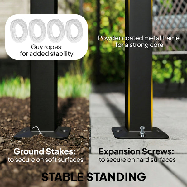 10 x 13 ft. Gazebo, double roof with UPF50+ protection, grey