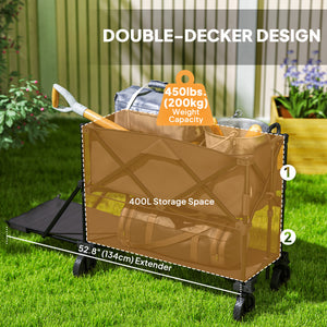Two-tier folding trolley