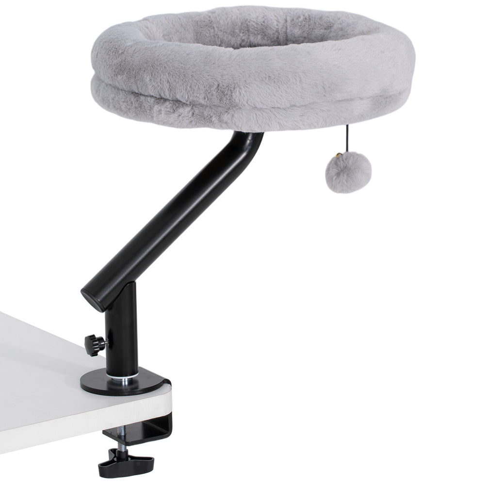 360° rotating and height-adjustable cat desk bed