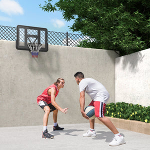 43-inch Reinforced and Impact Resistant Wall Mounted Basketball Hoop and Net