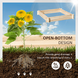 Wooden screwless raised planter