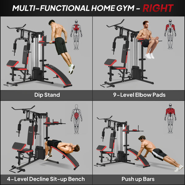 Multi-functional weight bench with abdominal bench