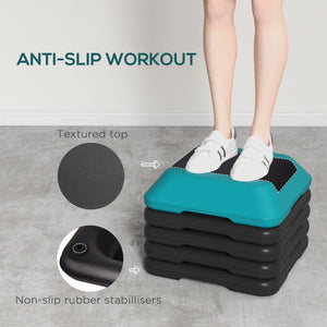 5-level height-adjustable stepper blue