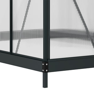 Garden greenhouse with sliding door