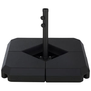 Parasol base with 4 plastic weights, black 