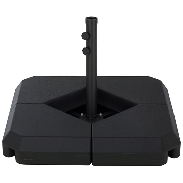 Parasol base with 4 plastic weights, black 