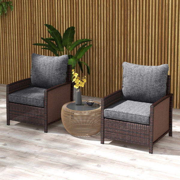 Replacement Patio Chair Cushions with Back, Set of 4, Gray