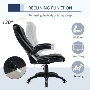 Black synthetic leather office chair