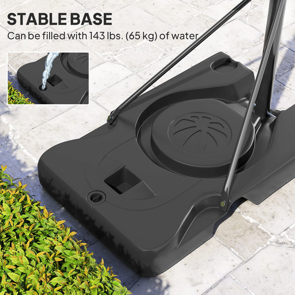 1.3-3m Portable Basketball Hoop with Wheels